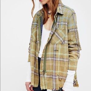 NWOT Free People Deconstructed Jacket Shirt